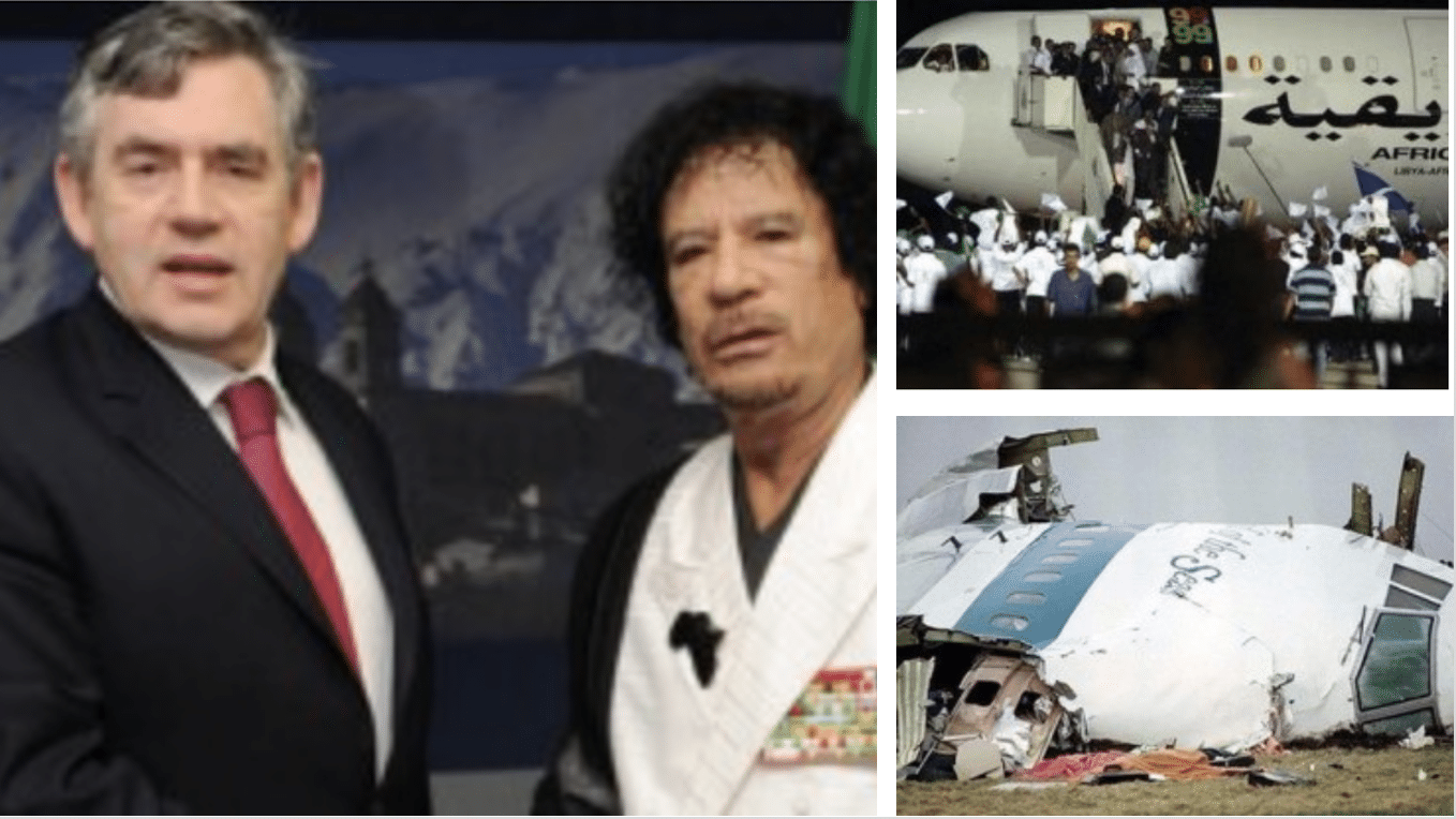 Gaddafi, Brown, downing of Pan AM 103 and release of Lockerbie Bomber
