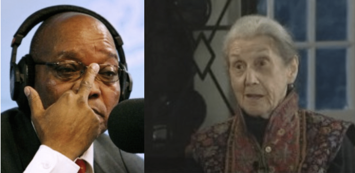 Jacob Zuma and Nadine Gordimer