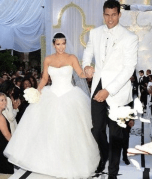 Kim and Kris Humphries wedding day