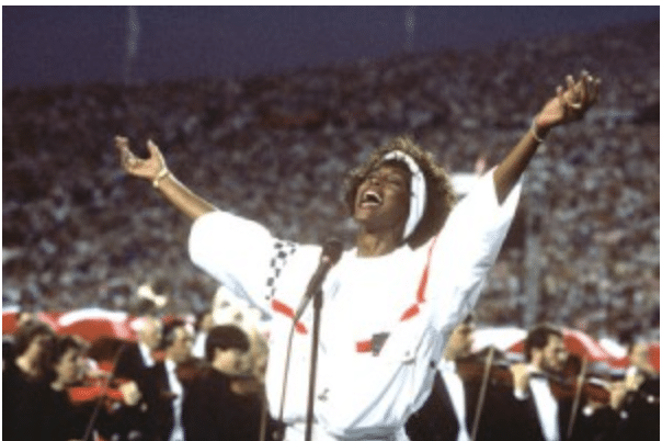 Whitney Houston singing national anthem