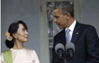 Obama and Suu Kyi on his visit to Myanmar