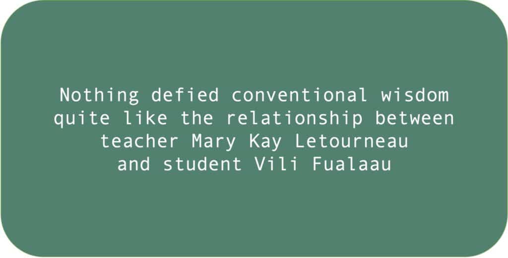 Nothing defied conventional wisdom quite like the relationship between teacher Mary Kay Letourneau and student Vili Fualaau.