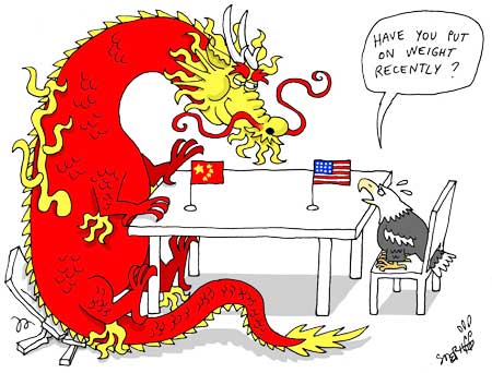 Image result for caricature china versus u.s.
