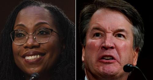 Ketanji Brown Jackson kept her nerve under withering question but Brett Kavanaugh lost his