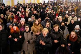 International women's day sees women protesting war in Ukraine