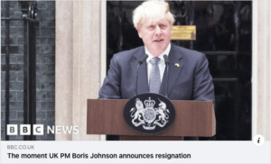 Boris Johnson announces resignation as prime minister 