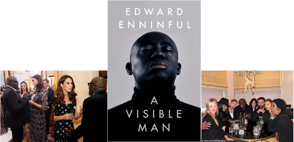 British Vogue editor Edward Enninful on cover of memoir and with his celebrity friends