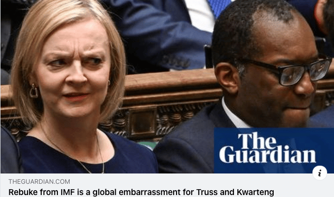 UK prime minister and chancellor Kwasi Kwarteng sitting in parliament