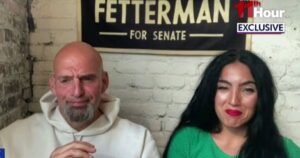 Pennsylvannia senate candidate John Feterman with his wife in first televised interview
