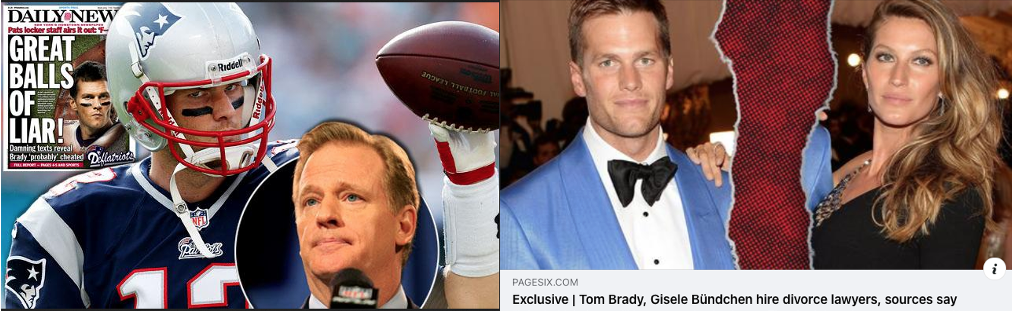 Deflategate connection to Tom and Gisele divorce
