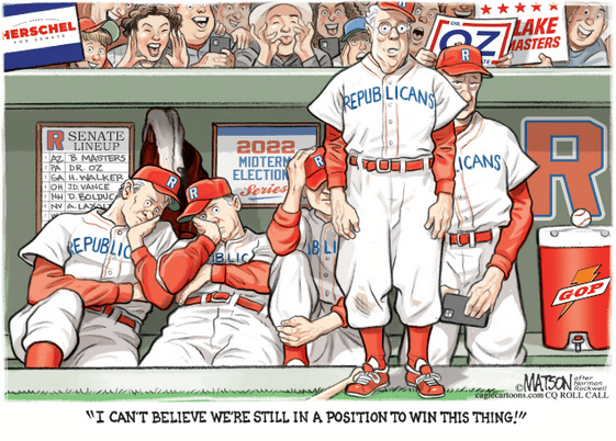 Repubicans as baseball cartoon team