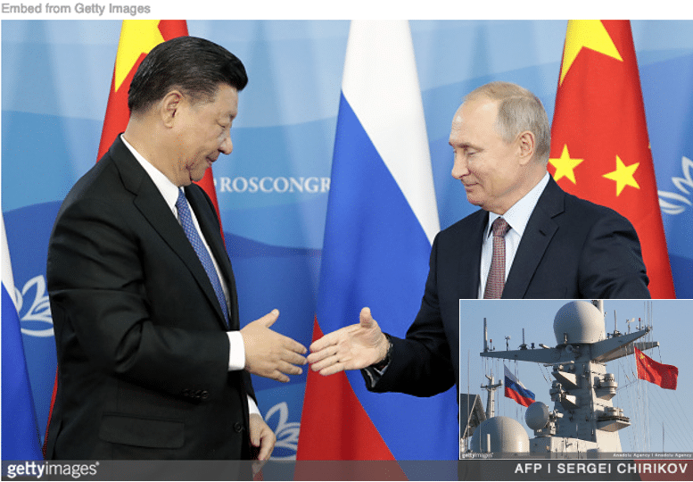 Russia and China friendship on supplying weapons to Ukraine