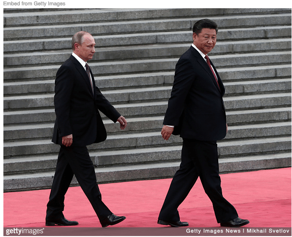 Putin and Xi during state visit to Russia