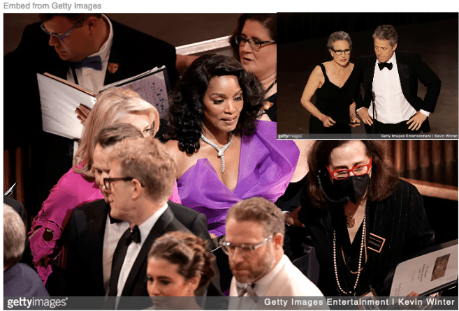 Angela Basset and Hugh Grant at the Oscars