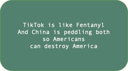 TikTok is like Fentanyl And China is peddling both so Americans can destroy America