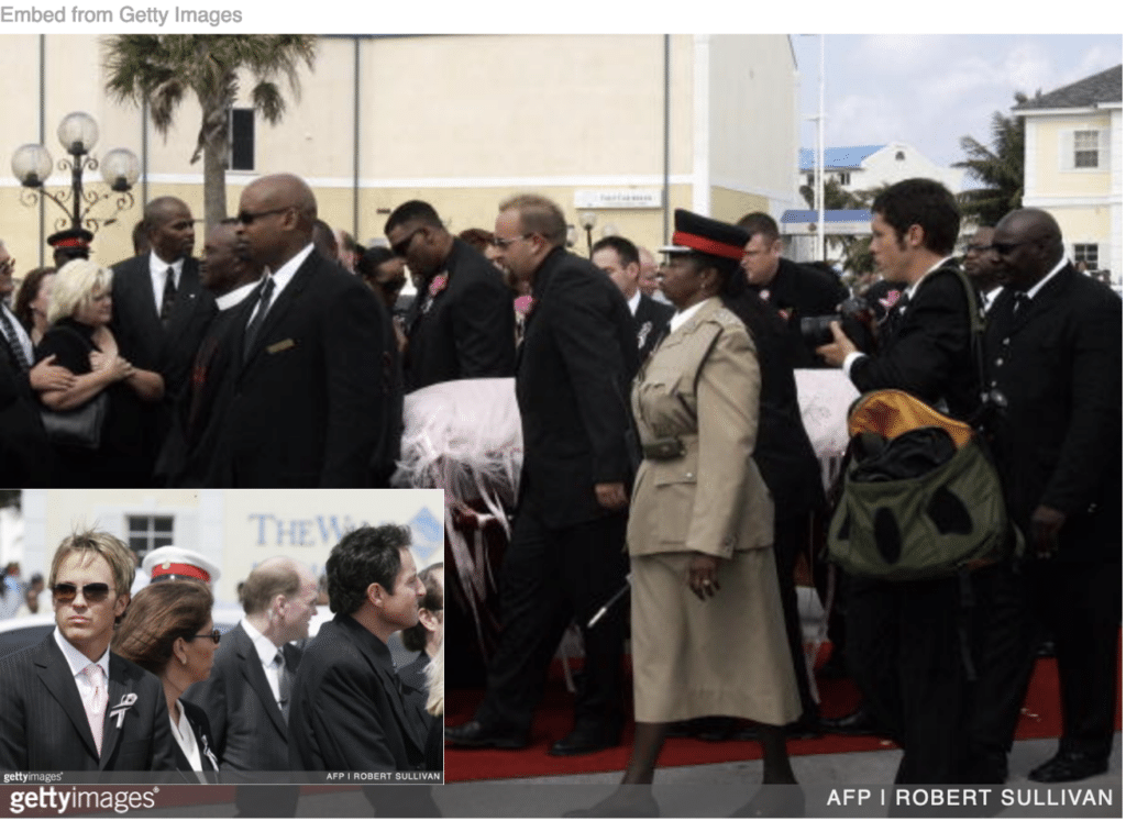 Anna Nicole Smith funeral with Larry Birkhead and Howard K. Stern