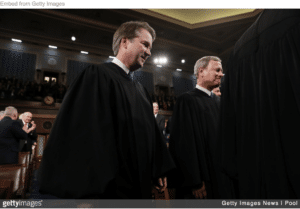 Chief Justice John Roberts and Justice Brett Kavanaugh attending State of the Union Address