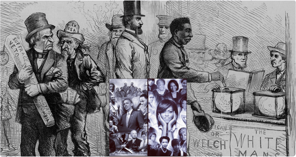 images chronicling Blacks from Jim Crow to the presidency.