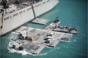 US troops building floating pier off Gaza