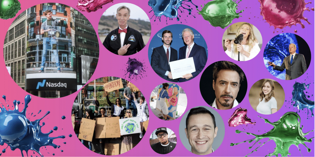 collage of rich environmentalists