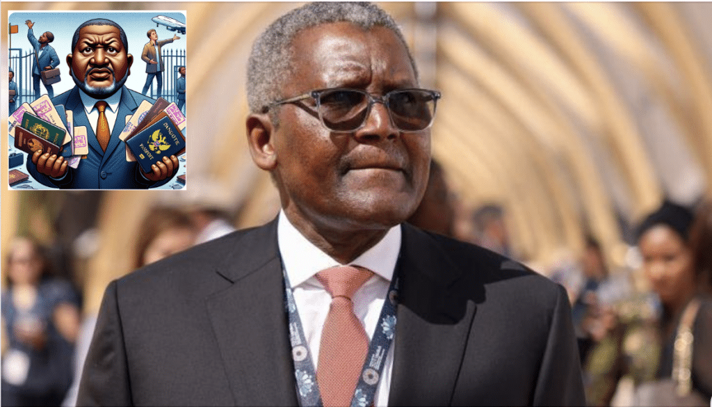 Africa's richest man complaining about need visas to travel through Africa