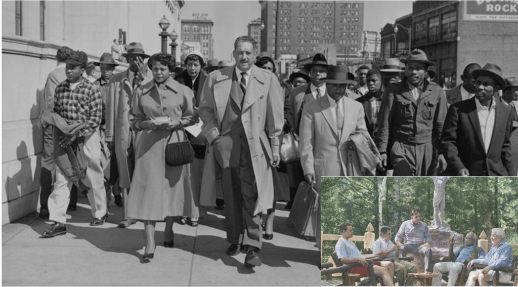 Thurgood marching for civil rights with Clarence Thomas schmoozing with white billionaires.