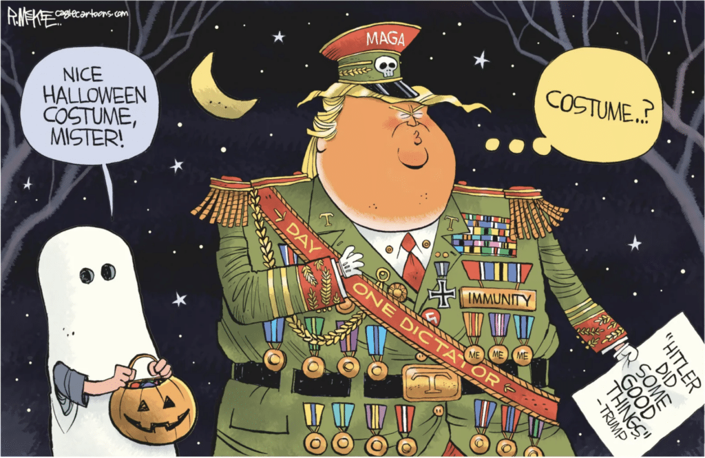 Trump as a military dictator for halloween