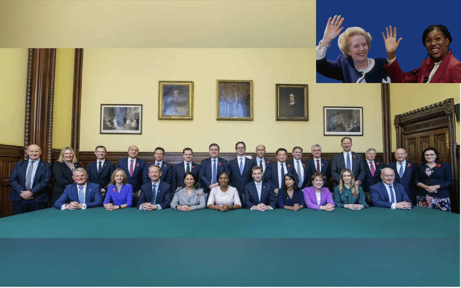 Kemi Badenoch channeling Margaret Thatcher with her shadow cabinet