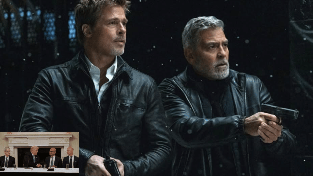 George Clooney and Brad Pitt on filming their crime caper Wolfs