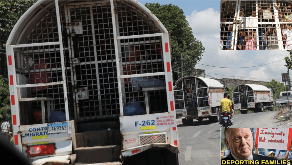 image of the DR deporting Haitians in cages