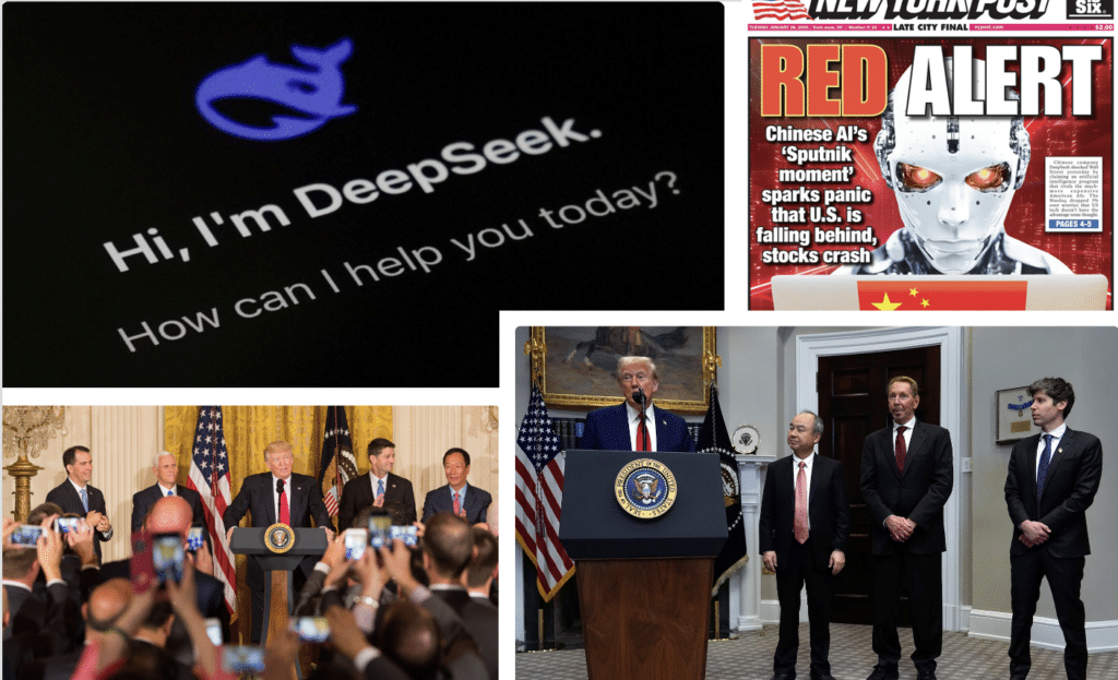 images related to China's DeepSeek AI challenging ChatGPT and other US tech companies