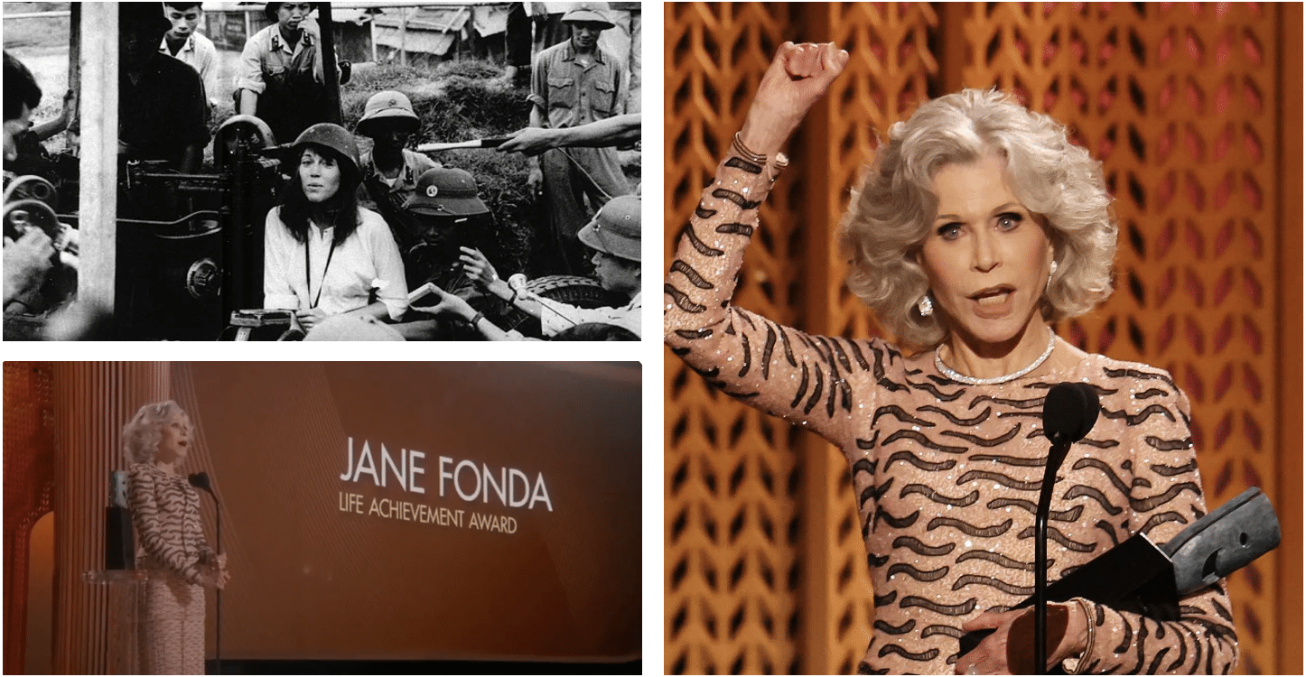 Jane Fonda accepting SAG award...