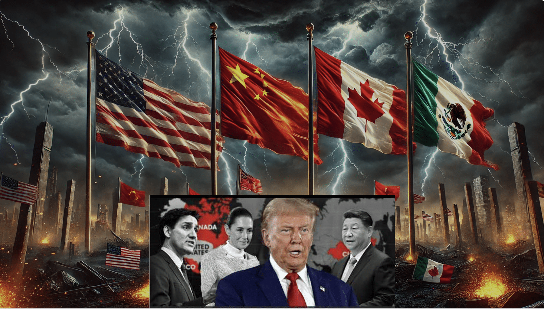 Trump taking on Canada, Mexico, and China in trade wars