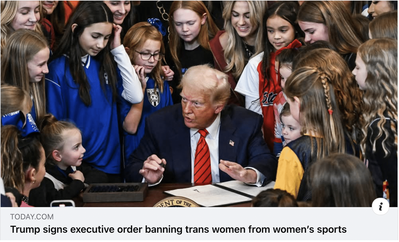 Trump signs executive order banning trans women in sports