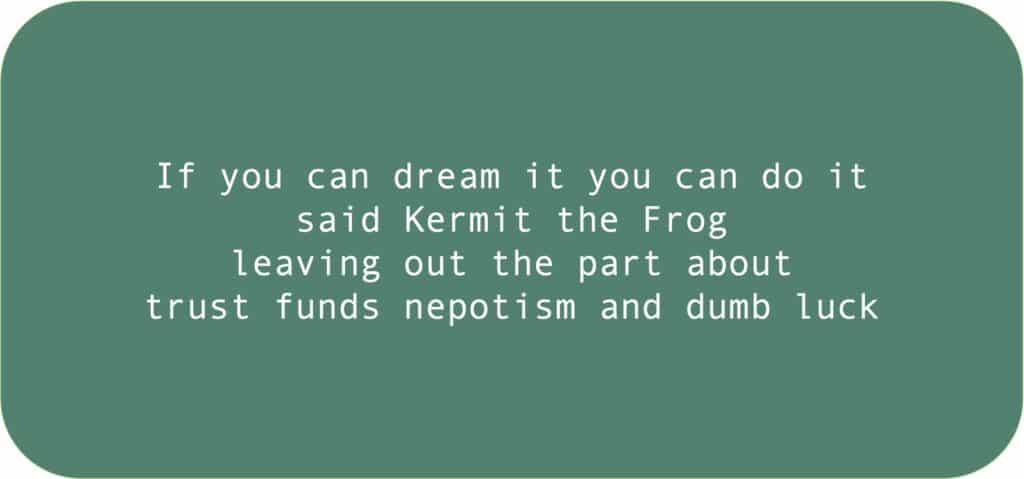 Kermit the Frog delivering the commencement address