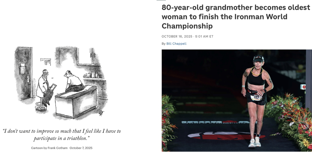 grandmother (80) completing Ironman