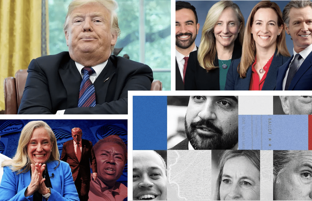 collage of principals from off year election night 2025