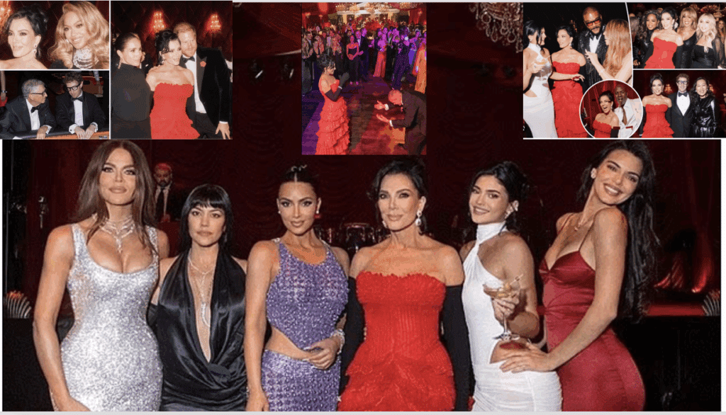 Kardashians posing at 70th birthday party for momager Kris