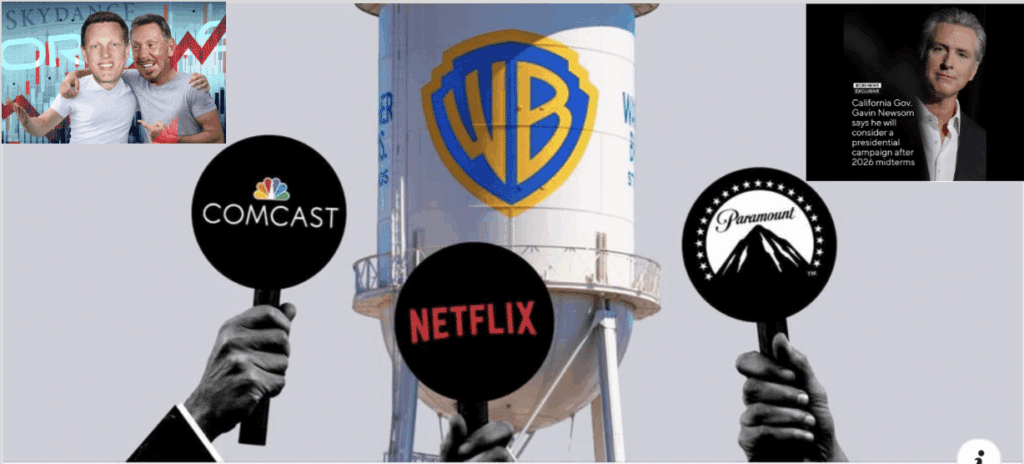 WBD weighing bids from Paramount, Comcast and Netflix