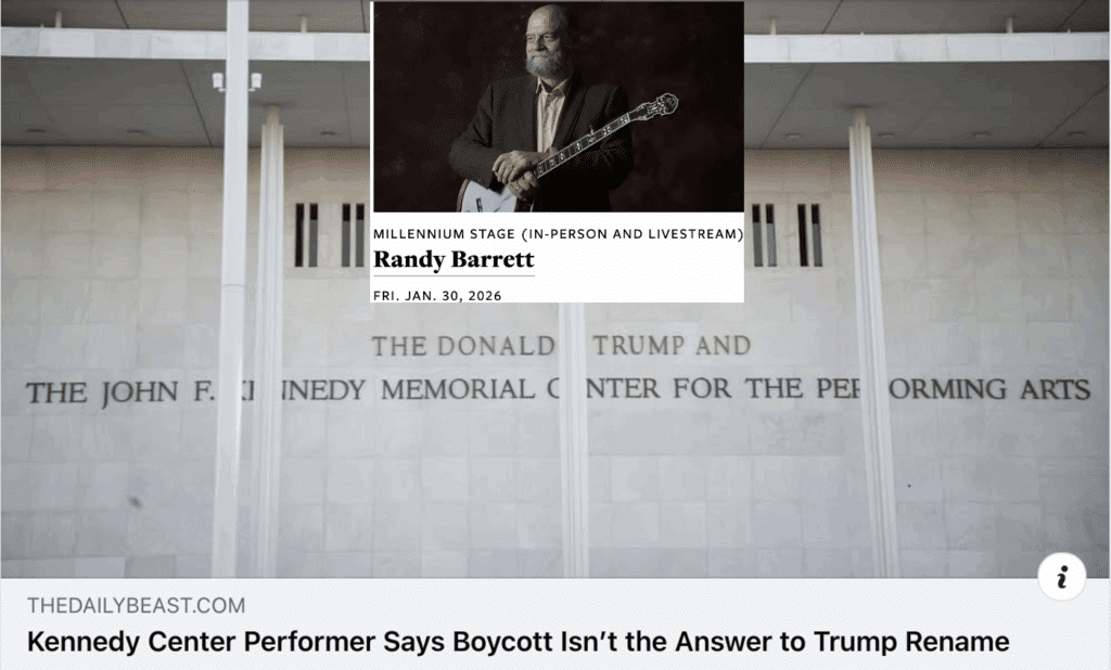 Trump Kennedy Center Randy Barrett