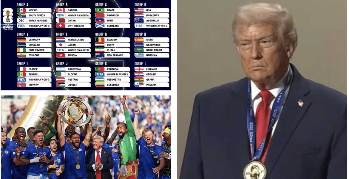 Trump World Cup draw and his peace medal