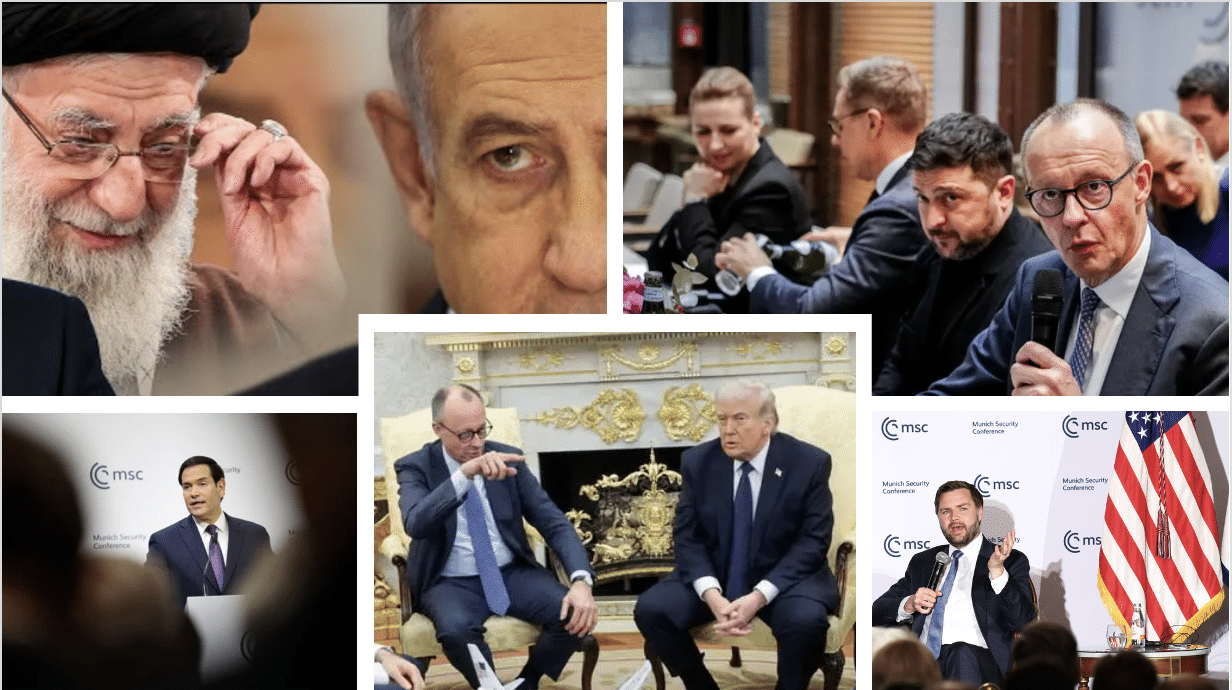 Iran war vs Ukraine war with Netanyahu and Ayatollah and Trump and Merz