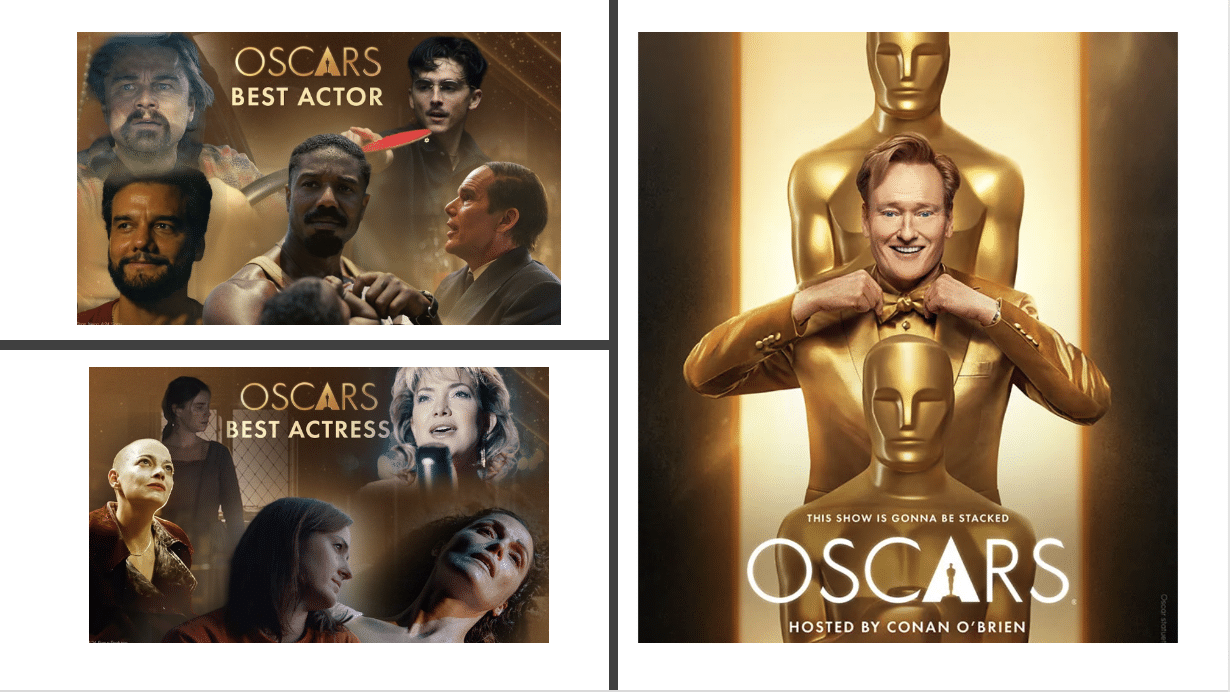 image of best actor and actress nominees for the Oscars 2026