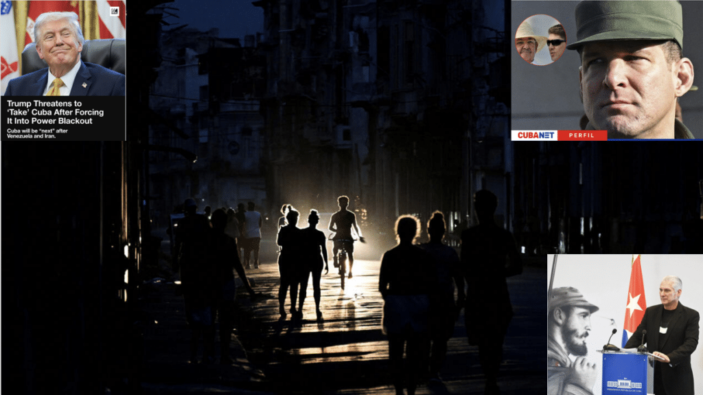 Trump Castro Diaz-Canel and Cuba in blackout