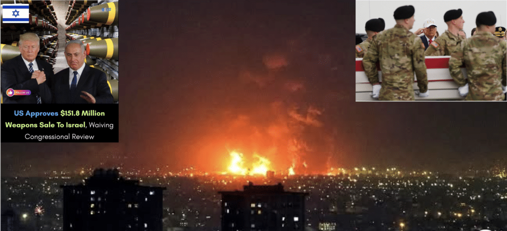 US and Israel bombing Iran with dignified transfer of dead soldiers