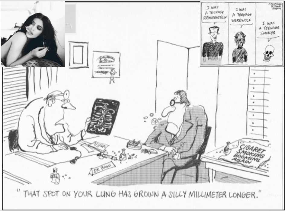 Kylie and influencers promoting smoking