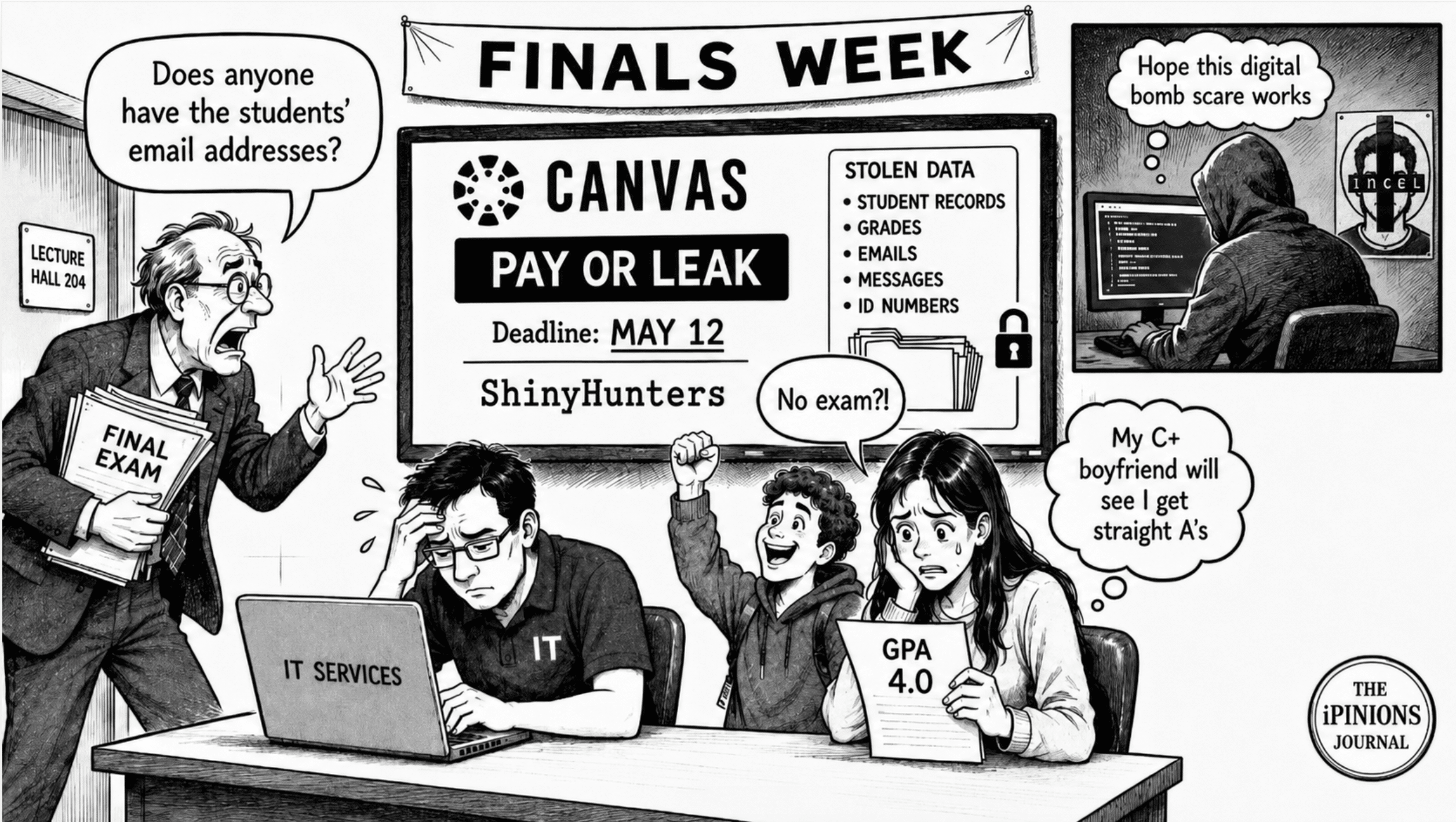 cartoon depicting the Canvas hack