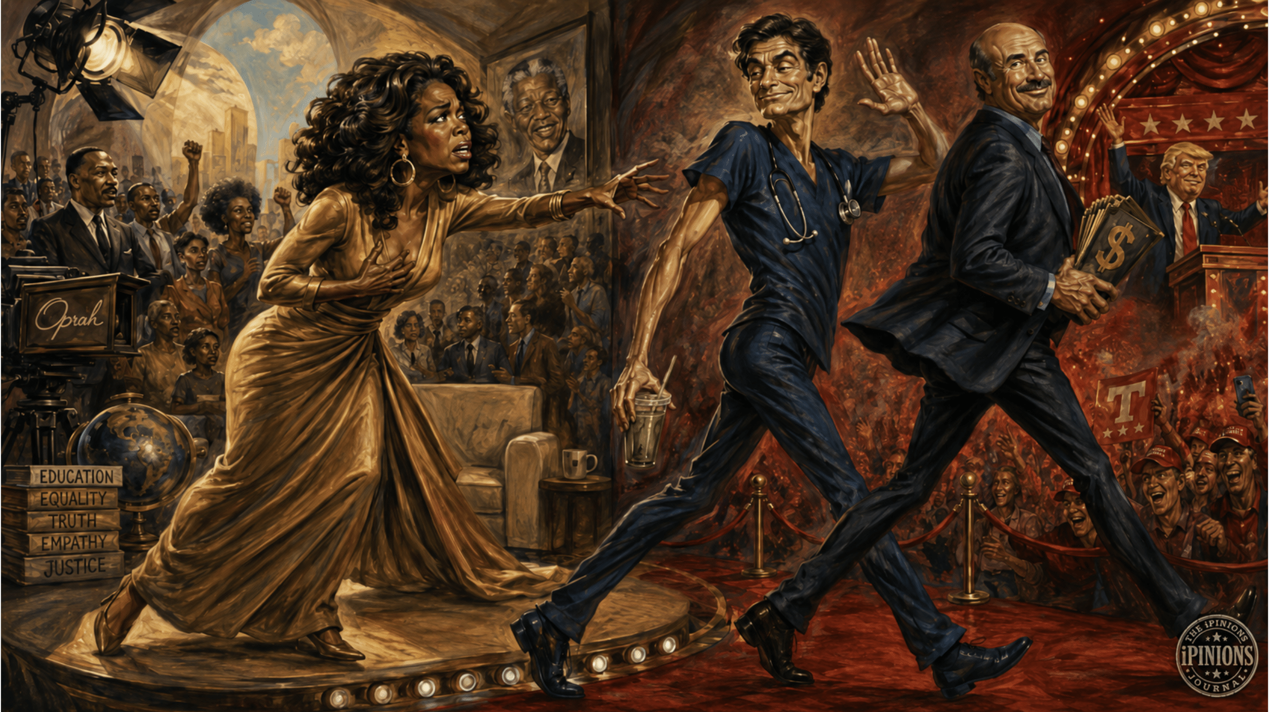 Oprah Dr. Oz and Dr. Phil as cartoon characters