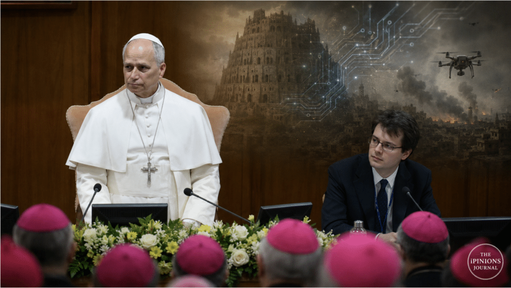 Pope Leo and Anthropic co-founder Olah at the papal encylical on technology