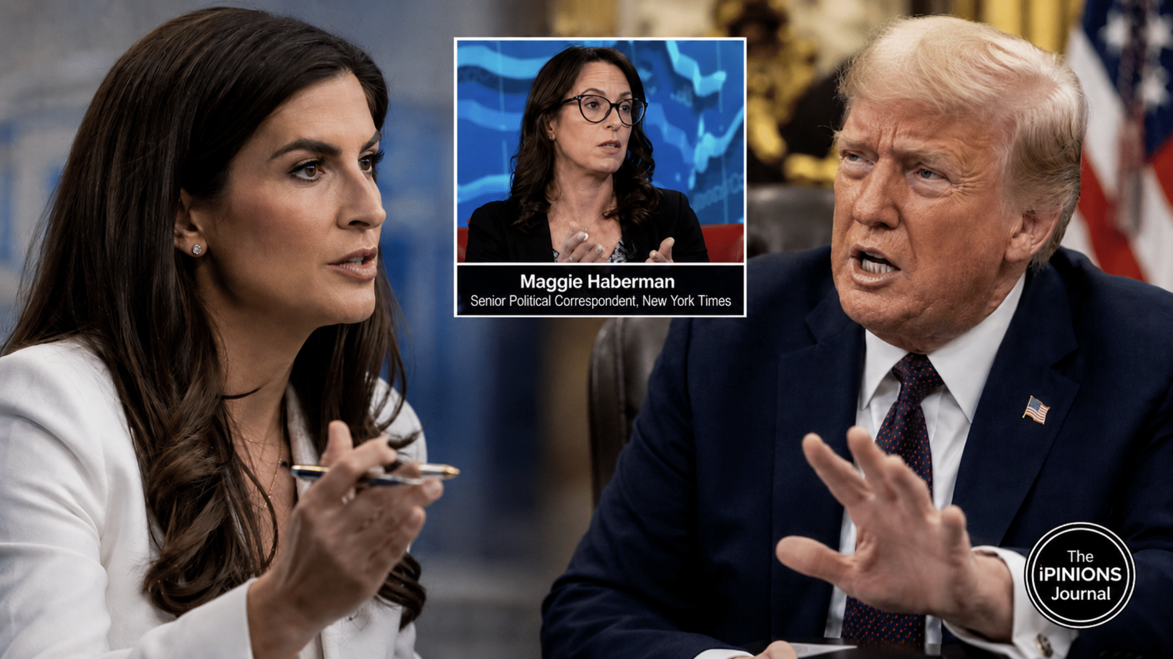 Kaitlan Collins questioning Donald Trump and winning praise from Maggie Haberman